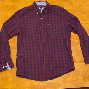 Men’s red/blue bottom down